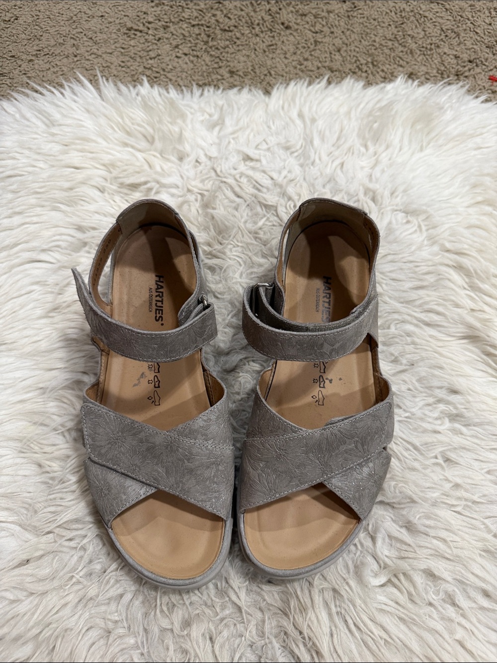 Hartjes Womens Pop Sandal Size 39 8.5
Grey Leather Ankle Strap Comfort
Shoe